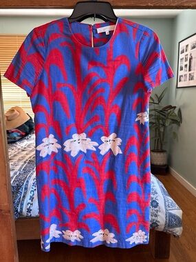 Blue & Red Floral Dress by Corey Lynn Calter